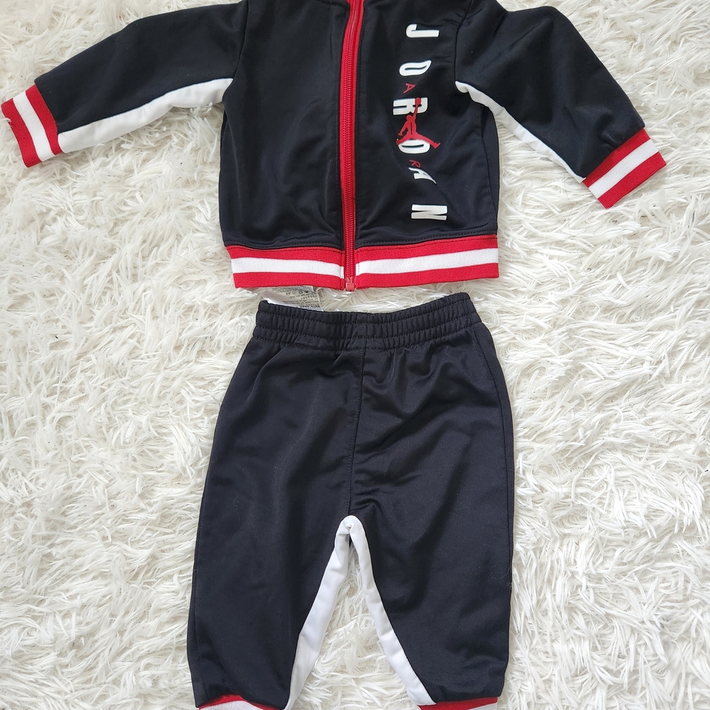 Jordan Kids Black and Red Jogger Set